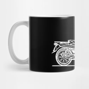 CT125 Motorcycle White Sketch Art Mug